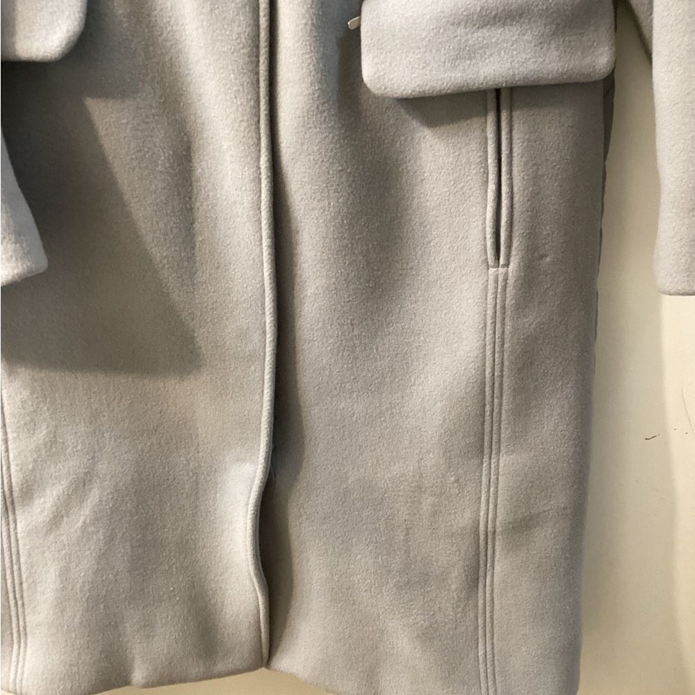 Lululemon Wool Long Wrap Coat Light Gray Oversized Jacket Size 4 NWT - Picture 7 of 16